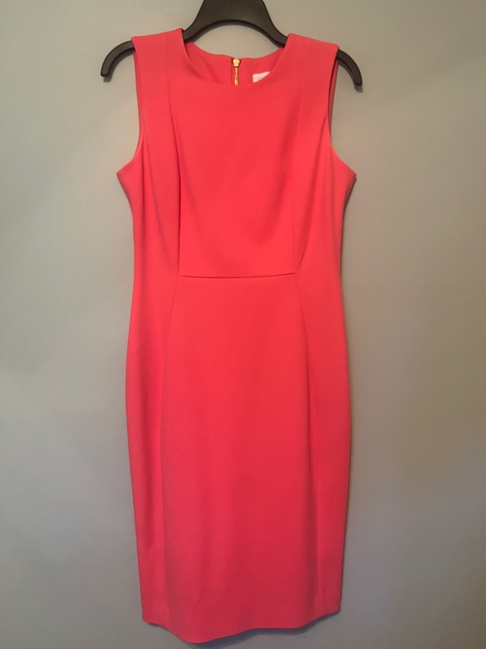 Calvin Klein Coral Sheath Midi Dress